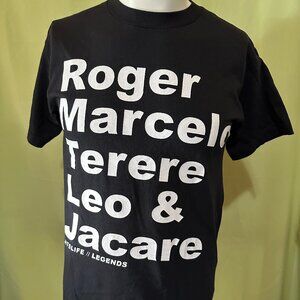 Roger Marcelo Terere Leo Jacare Jitslife Legends Men's Black T Shirt Small Cotto